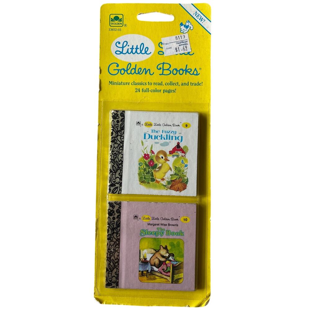 Vtg Little Little Golden Books 9&10 Fuzzy Duckling Sleepy Book sealed 1992